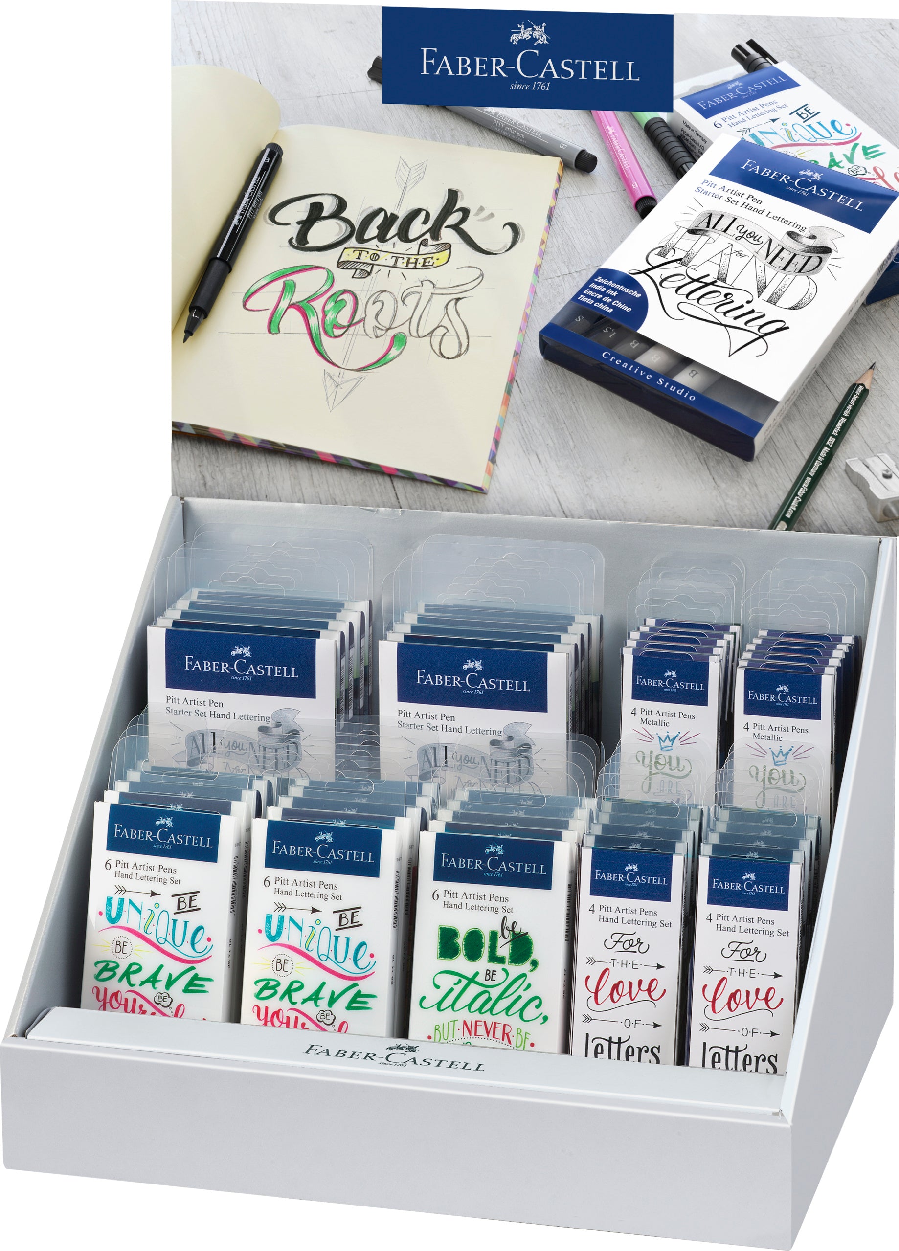 DISPLAY PITT ARTIST PEN CALIGRAFIC FABER-CASTELL DISPLAY PITT ARTIST PEN CALIGRAFIC FABER-CASTELL